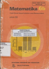 Image of Matematika 6b untuk SD