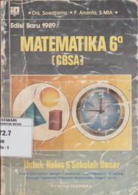 Image of Matematika CBSA untuk Kelas 6A Sekolah Dasar Edisi Baru